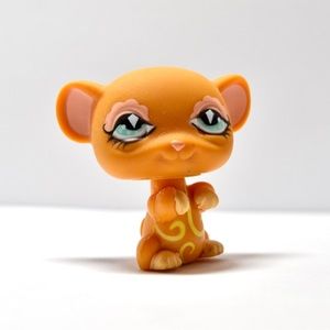 Littlest Pet Shop Authentic # 462 Orange Brown Fanciest Mouse Blue Diamond Eyes